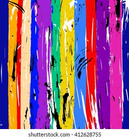 Colorful abstract  background with strokes and splashes vector illustration. Abstract hand drawn grunge background - Shutterstock ID 412628755