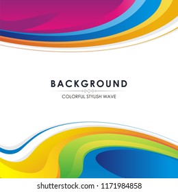 Colorful Abstract background with stylish wavy design, simple, 
colorful and stylish design suitable for promotion, web banner, infographic, sale banner, and other