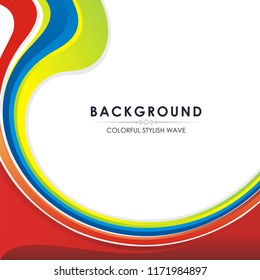 Colorful Abstract background with stylish wavy design, simple, 
colorful and stylish design suitable for promotion, web banner, infographic, sale banner, and other