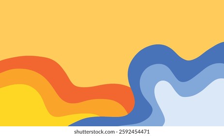 Colorful abstract background with summer concept