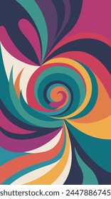 	
A colorful abstract background with swirls and waves