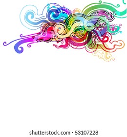 Colorful abstract background for text