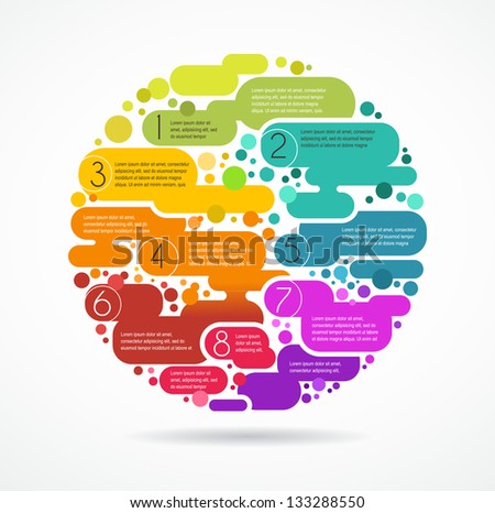colorful abstract background with text space, infographics