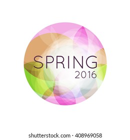 Colorful Abstract Background with text. Spring abstract banner. Springtime card. 