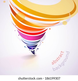 Colorful abstract background with tornado rainbow. 