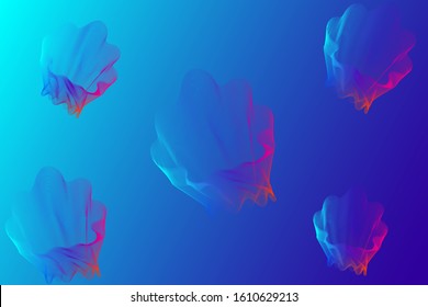 Colorful abstract background. Abstract trendy vector blending composition. Blue, purple, violet, orange background