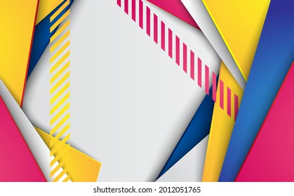 Colorful Abstract Background with Triangle Pattern and with colors stripes luxury dynamic modern abstract vector background for presentation, report, abstract luxury cover. Paper style abstract.