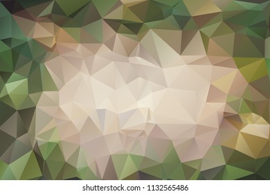 Colorful abstract background from triangles, green and yellow gradient color. Military background. Paintball