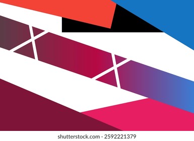 Colorful abstract background with unique lines and shapes elements.