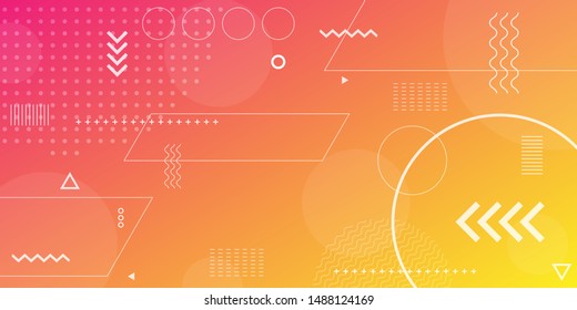 Colorful abstract background using minimal geometry as an element.