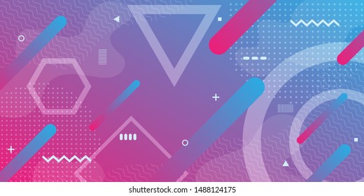 Colorful abstract background using minimal geometry as an element.