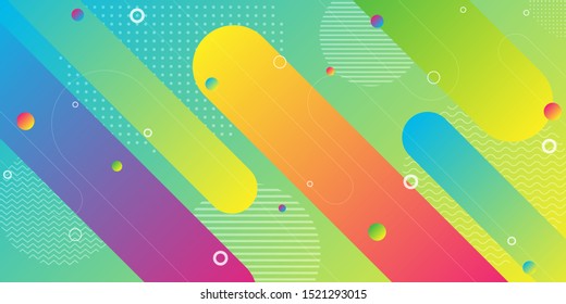Colorful abstract background using minimal geometry as an element.
