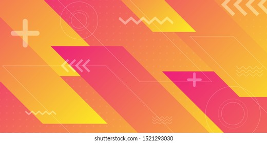 Colorful abstract background using minimal geometry as an element.