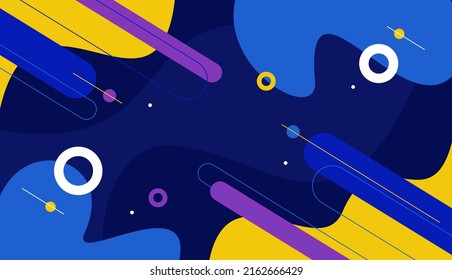 Colorful abstract background with various shapes vector