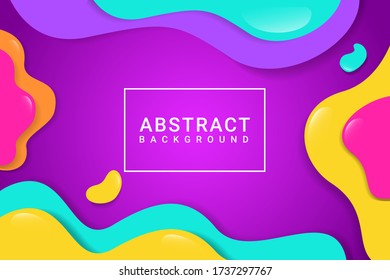 Colorful Abstract Background Vector. Fluid poster cover template.	