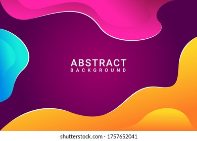 Colorful Abstract Background Vector. Fluid cover template