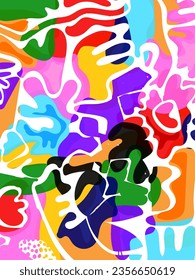 Diseño de ilustración de vector de fondo abstracto colorido.