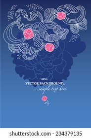 Colorful abstract background. Vector line background design. interweaving strands background. braided rope.
