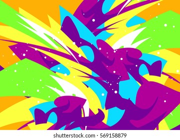 Colorful abstract background in vector. Red, green and yellow parts like template for text