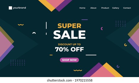 Colorful abstract background vector template. Modern abstract background. Very useable for landing page, website, banner, poster, event, etc.