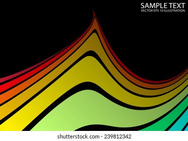 Colorful abstract background vector template - Vector colorful abstract rainbow background illustration