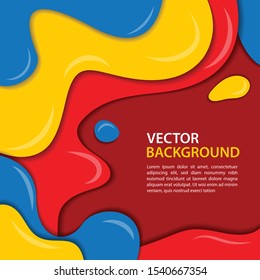 Colorful abstract background vector, web banner template, bubble shape graphic design, Fluid color, advertisement