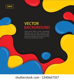 Colorful abstract background vector, web banner template, bubble shape graphic design, Fluid color, advertisement