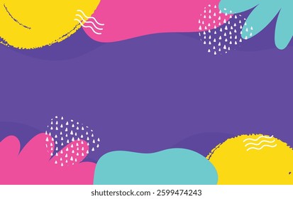 Colorful Abstract Background with Vibrant Geometric Shapes and Playful Patterns