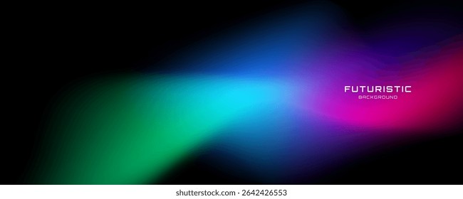 Colorful abstract background with vibrant gradient colors effect like fuzz or clouds decoration. Modern graphic design element blurred lights style concept for web, art, flyer, card, or brochure cover