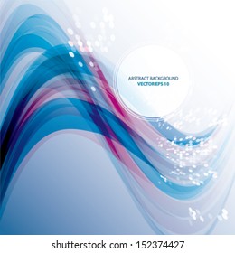 Colorful abstract background - wave elements in motion 