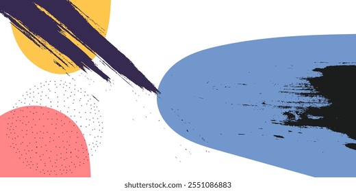 Fundo abstrato colorido com padrão de onda e texturas desenhadas à mão, estilo de Memphis Modelo de onda de cor e design de apresentação.