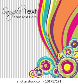 Colorful abstract background waves with circle