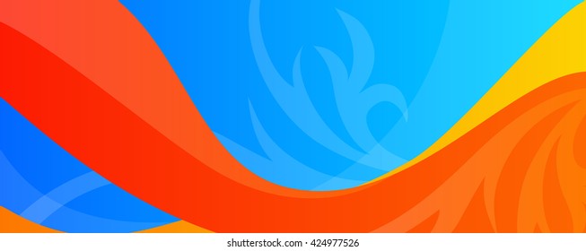 Colorful abstract background with waves and ornaments for website, banners or identity.
