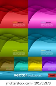 Colorful Abstract Background. Waves. A set of colorful abstract background.