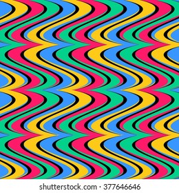 Colorful abstract  background with waves. Vector illustration.