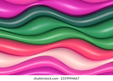 Farbiger abstrakter Hintergrund, gewellte horizontale Linien, mehrfarbige, helle Linien