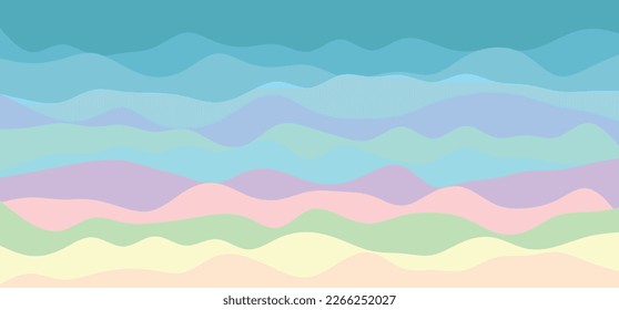 Colorful abstract background wavy shapes. Bright colors curvy shapes abstract background.