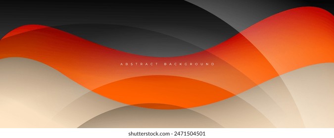colorful abstract background with wavy shapes and circular shapes composition