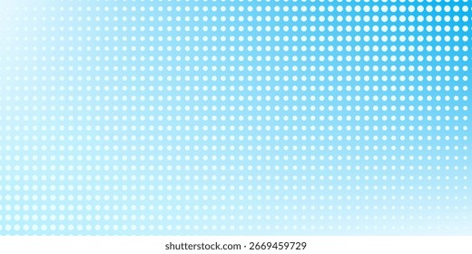 Farbiger abstrakter Hintergrund mit weißen und blauen Halbtoneffektpunktmustern. Vektorgrafik.