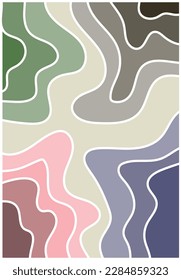 Colorful abstract background with white irregular curved lines for business, covers, websites, posters, flyers, banners.