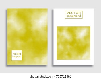 Colorful abstract backgrounds collection. Vector digital artwork in mosaic style. Abstract modern background set. Art template design for invitation card, front page, mockup brochure, book cover