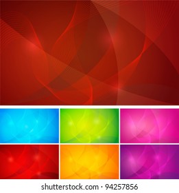 Colorful Abstract Backgrounds.  Each background separately on different layers