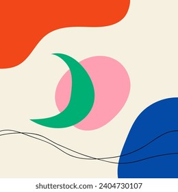 Farbige abstrakte Hintergründe. Verschiedene handgezeichnete doodle Formen und Objekte. Abstrakte moderne, trendige Vektorgrafik.