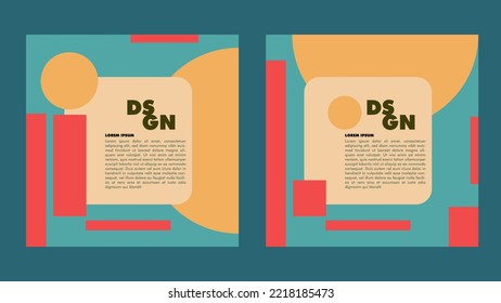 Colorful Abstract backround set. can be used for poster, banner, social media or etc