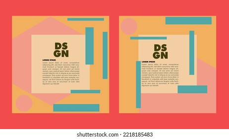 Colorful Abstract backround set. can be used for poster, banner, social media or etc
