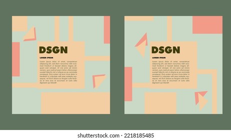 Colorido conjunto de fondo abstracto. se puede usar para afiches, pancartas, medios sociales, etc