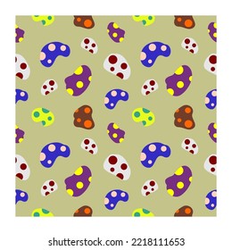 Colorful abstract bacterial seamless pattern