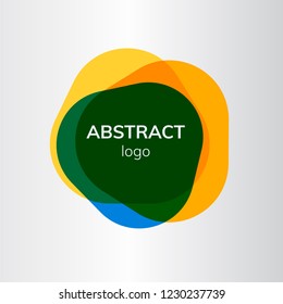 Colorful abstract badge logo design