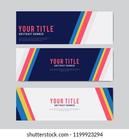 Colorful and abstract banner design templates