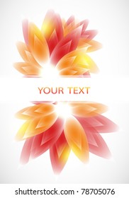 Colorful abstract banner with flowers